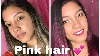 Me pinto el cabello rosa por que no tengo nada que hacer// cabello rosa // Shania Flores