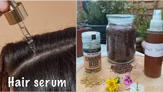 Organic hair serum for long thick hair , regrow lost hair #hair treatment