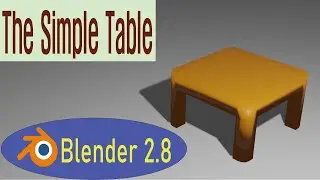 Simple table modeling with 3D Blender Software 