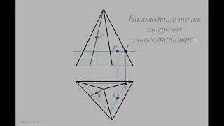 Инженерная графика Построение точек на гранях многогранника