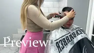 ASMR HAIRCUT BY LADY BARBER PAMELLACHKA