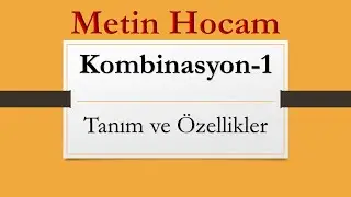 Kombinasyon-1 | Kombinasyonun Tanımı ve Özellikleri | AYT Matematik