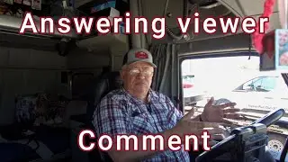 I respond to a viewer comment