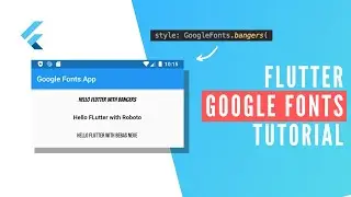 Flutter : Google Fonts Tutorial