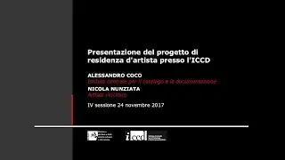 Nunziata\Coco - Album, presentazione della residenza d'artista in ICCD