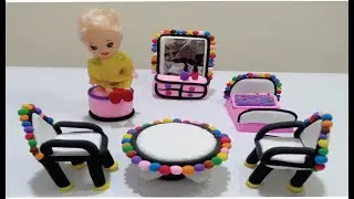Diy How To Make Stunning Doll's Polymer Clay Miniature Furniture 🤩