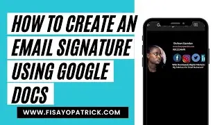 How To Create a Professional Email Signature Using Google Docs