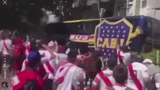 Atacan Bus Y Jugadores De Boca - Final Conmebol Libertadores
