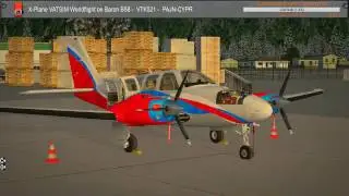X-Plane VATSIM Worldflight on Baron B58 -  VTK521 -  PAJN-CYPR