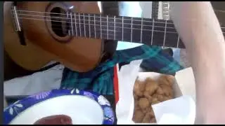 Gay twink plays guitar