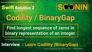 Interview, Swift 2 : Codility / BinaryGap  (Find longest sequence of zeros in binary representation)