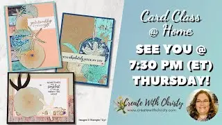 Free Stampin' Up! Card Class @ Home Live Featuring Seaside Wishes