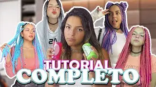 How to Make African Braids with Yarn/Spun Yarn/Wool Step by Step - yaneireach
