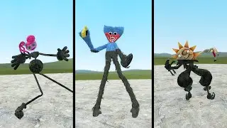 💜🔥TURNING FNAF SB ANIMATRONICS and Mommy long legs and Huggy Wuggy INTO STONE in GMOD