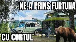 Ne-a prins FURTUNA cu CORTUL la munte | Remorca de OVERLANDING DIY | Hyundai Galloper