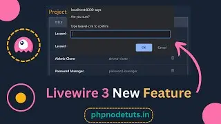 ⚡Livewire 3 New Feature for Confirmation Dialog | Livewire 3 Confirmation prompt|Livewire 3 Tutorial
