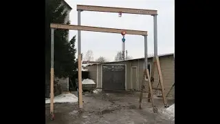 Ручной козловой кран МПУ трансформер с изменяемой высотой и поворотными стойками.
