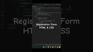Registration Form with HTML & CSS | Beginner Project 