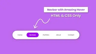 How to Create Animated Navbar Menu Using Html & Css | Crown Coder