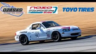 2025 NASA Spec Miata Championship race from Ozark International Raceway. Dean loses brakes!! UGH!