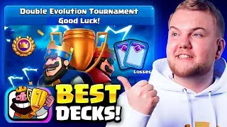 BEST DOUBLE EVOLUTION TOURNAMENT DECKS IN CLASH ROYALE!