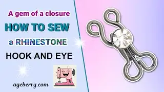 How to sew hook and eye closure with a rhinestone