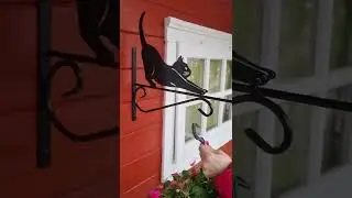 Кошечка, держатель для цветов и растений, для дома и дачи