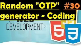 Random one time password numbers generator - HTML, CSS & JavaScript