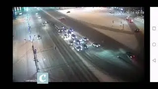 Момент смертельного дтп на Красном проспекте