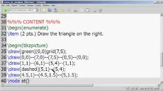 Using tikzpicture to Draw a Triangle in LaTeX - MTH 516 H2 #1 (Fall 2014)