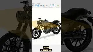 RE hunter 350 speed modelling part3 #3dmodeling #royalenfield #3d #blender3d #hunter350