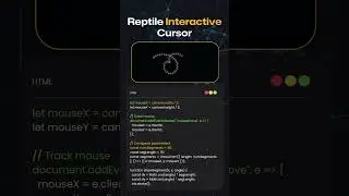 🦎Reptile Cursor — Tail + Ripple Effect (HTML/CSS/JS) HTML/CSS/JS! 
