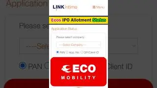 Ecos Mobility ipo allotment | Eco mobility ipo allotment status| #shorts #shortsfeed #ipoallotment