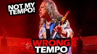 KIRK HAMMETT REACTION WHEN THE SONG IS IN THE WRONG TEMPO LIVE (2024) #METALLICA #wanna