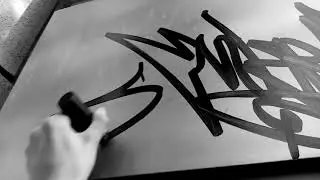 MONOCHROME 2 by Enderm. Graffiti bombing. Street tagging