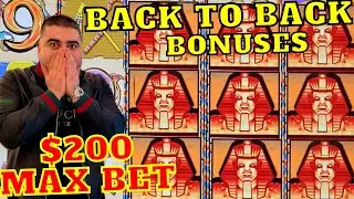 $200 Max Bet BACK TO BACK Bonus On High Limit Cleopatra Slot Machine