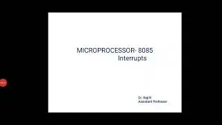 Interrupts  in 8085 microprocessor