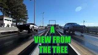 View from the tree Pts Race 9, some fine Carolina drag racing