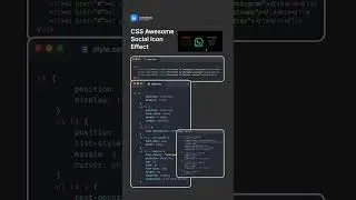CSS Awesome 😎 Social Icons Effect #csstricks #coding #htmlcss