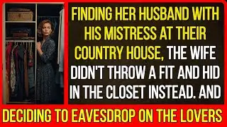 The wife decided to hide in the closet and listen in on the conversation; what she heard...