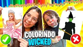 COLORINDO COM 3 CORES desenhos da GLINDA E ELPHABA (Wicked) | Sarah de Araújo Games