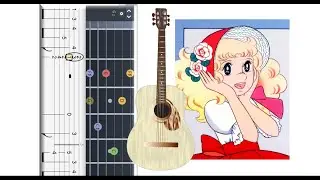 GUITAR TAB (Candy Candy Opening) Mitsuko Horie - Watashi Wa Candy | Fingerstyle Tutorial Sheet 