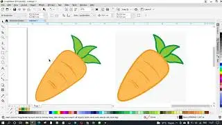 Timelapse Design Carrot on Coreldraw