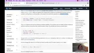 Dart Language Tour | Variables - Final and const