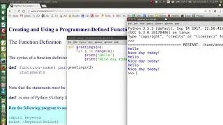 Programmer Defined Functions
