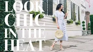 [AD] How To Look Chic In The Heat | Easy Skin, Hair, Makeup & Clothes