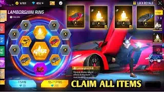 LAMBORGHINI RING EVENT FREE FIRE | LAMBORGHINI DRIFT ANIMATION RETURN SPIN | FREE FIRE NEW EVENT