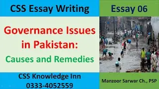 Governance Issues in Pakistan | Causes and Remedies |