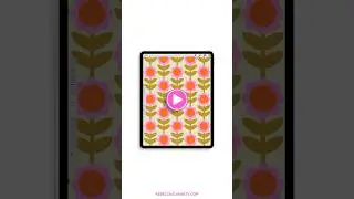 Quick & Easy Geometric Mid Century Floral Pattern in Procreate!