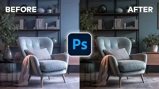 Warm lighting made in Photoshop After Realistic Rendering   - Tutorial 3 minute